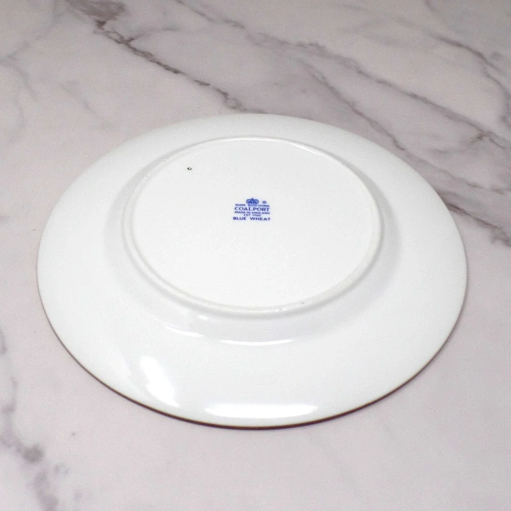 Vintage Coalport Bone China Blue Wheat 6 piece Place Setting (1972-93)